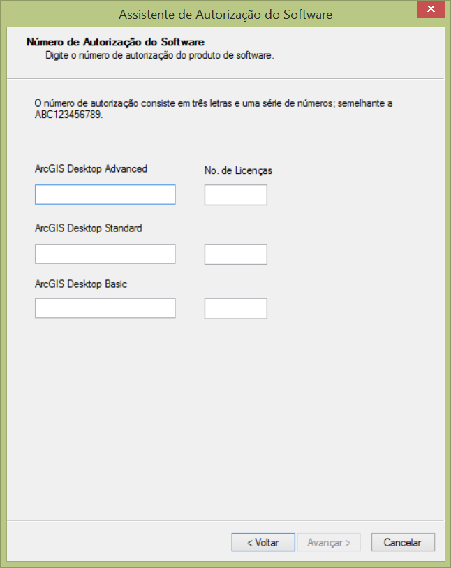 Autorização do ArcGIS Desktop Concurrent Use Offline