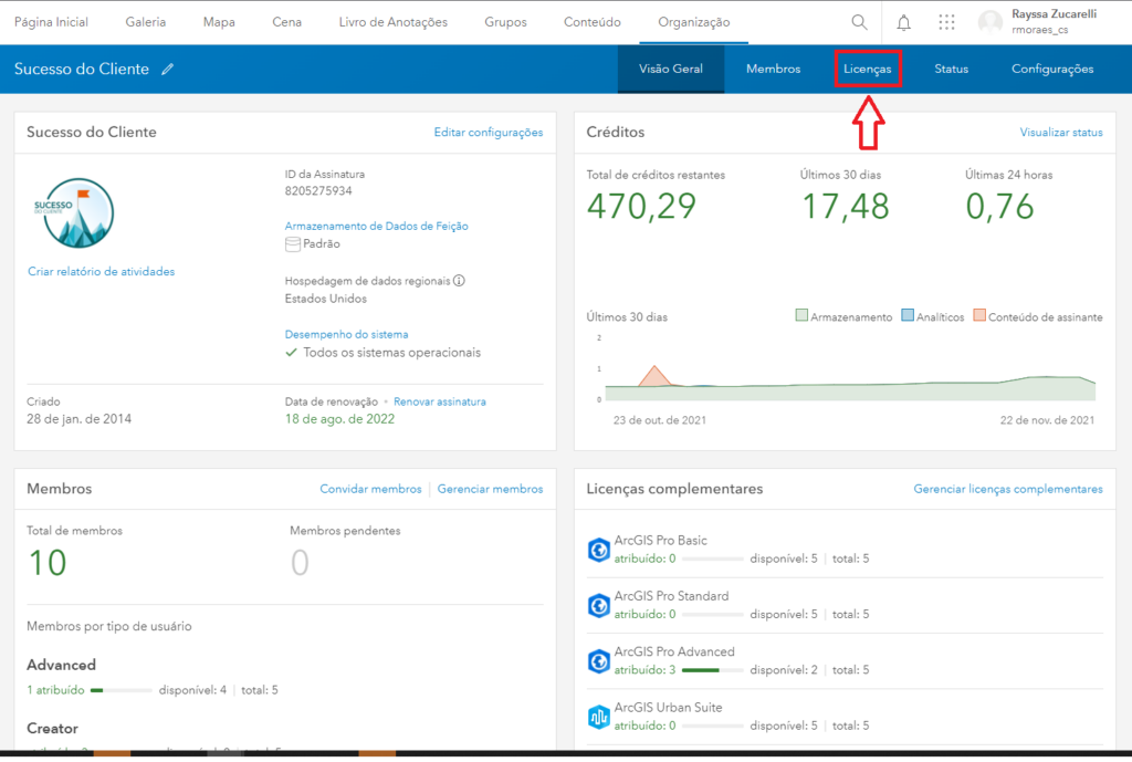 Autorização do ArcGIS PRO com usuário nomeado do ArcGIS Online ou Portal for ArcGIS